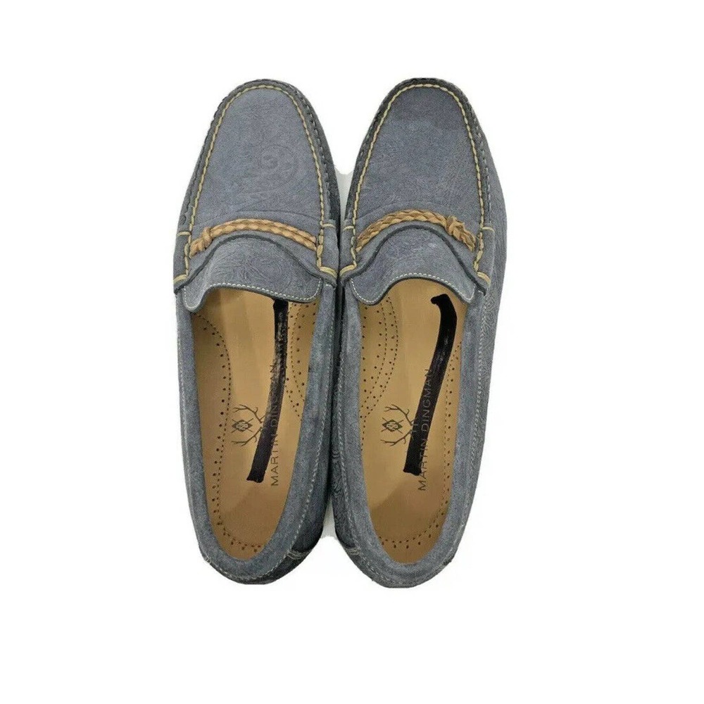 Martin Dingman Jaden Paisley Water Repellent Suede Loafer 530680M Made in Brazil